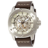 Fossil Modern Machine Automatic Skeleton White Dial Brown Leather Strap Watch for Women - ME3083 Buy Now By Fossil