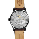 Fossil Townsman Automatic Skeleton Brown Dial Brown Leather Strap Watch for Men - ME3098 Buy Now By Fossil