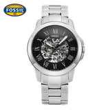Fossil Grant Automatic Skeleton Black Dial Silver Steel Strap Watch for Men - ME3103 Buy Now By Fossil