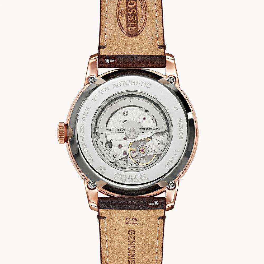 Fossil Townsman Beige Dial Brown Leather Strap Watch for Men - ME3105 Buy Now By Fossil
