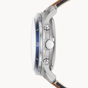 Fossil Grant Sport Automatic Skeleton Blue Dial Brown Leather Strap Watch for Men - ME3140 Buy Now By Fossil