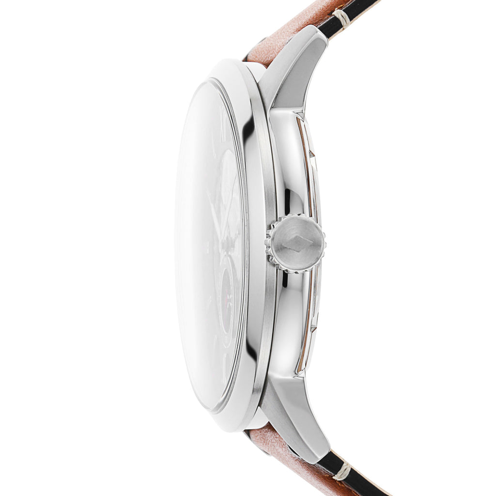 Fossil Townsman Automatic Skeleton Blue Dial Brown Leather Strap Watch for Men - ME3154 Buy Now By Fossil