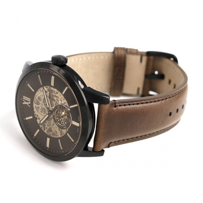 Fossil Townsman Automatic Black Dial Brown Leather Strap Watch for Men - ME3155 Buy Now By Fossil