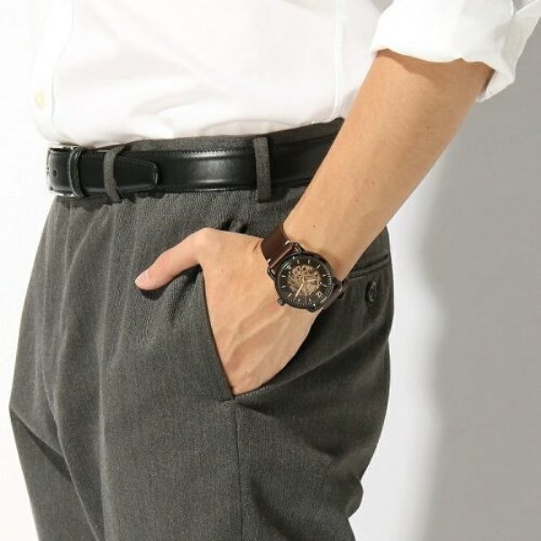 Fossil Commuter Automatic Black Dial Brown Leather Strap Watch for Men - ME3158 Buy Now By Fossil