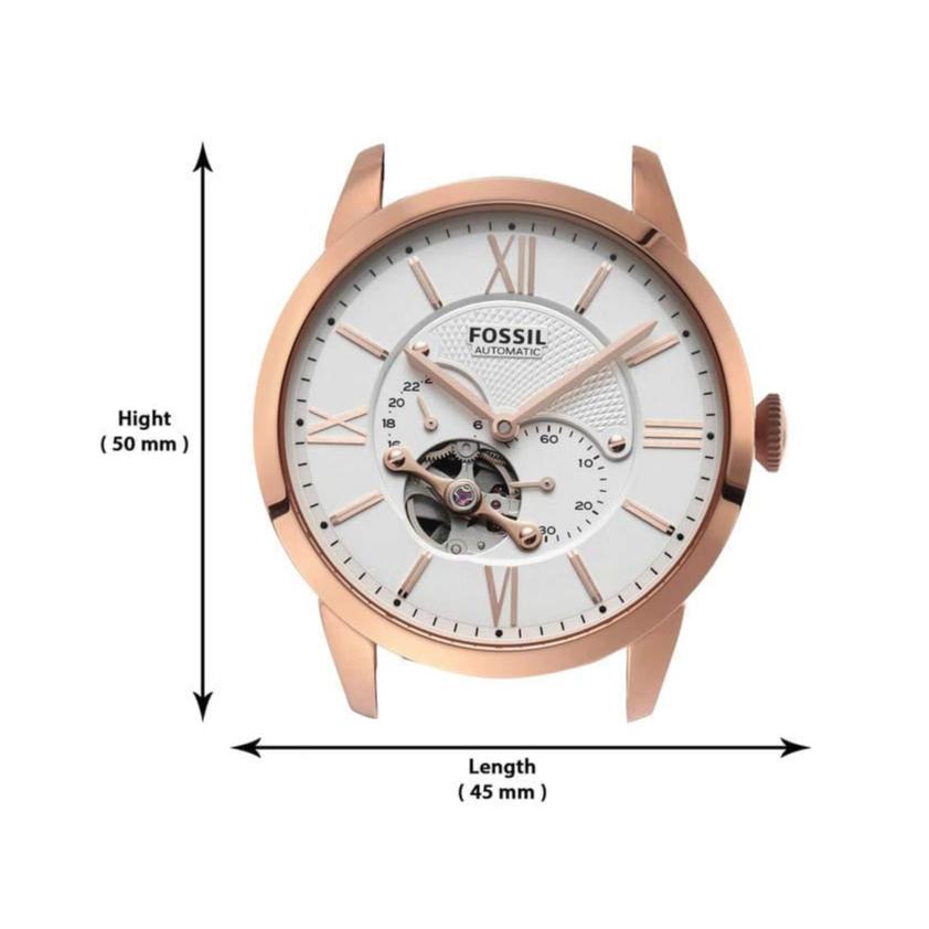 Fossil Townsman Automatic White Dial Navy Blue Leather Strap Watch for Men - ME3171 Buy Now By Fossil