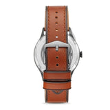 Fossil Forrester Luggage Automatic Skeleton Blue Dial Brown Leather Strap Watch for Men - ME3179 Buy Now By Fossil