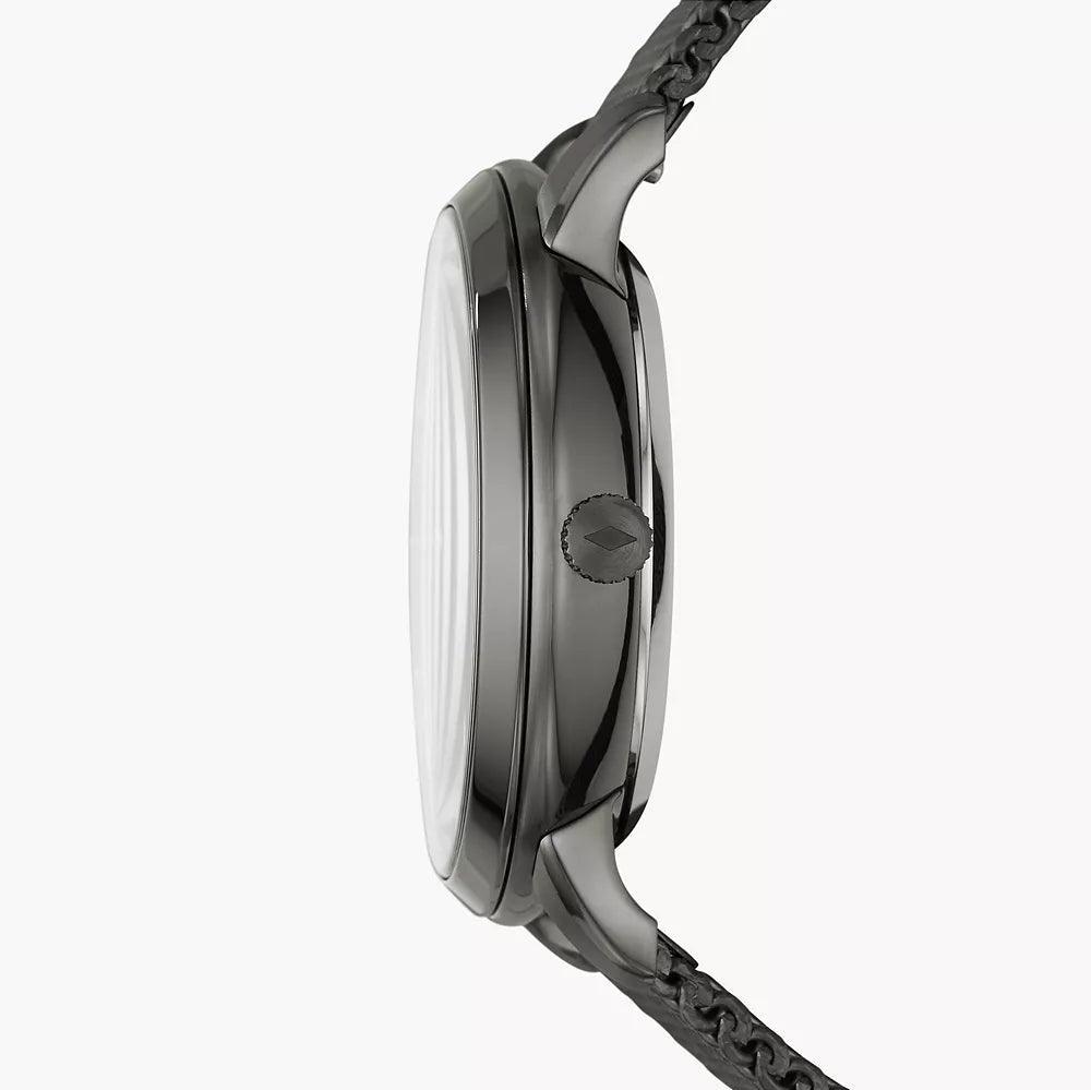 Fossil Neutra Automatic Skeleton Black Dial Grey Mesh Strap Watch for Men - ME3185 Buy Now By Fossil