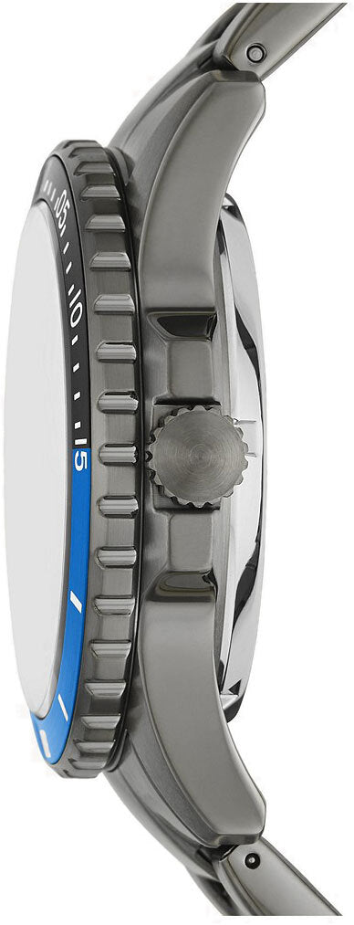 Fossil FB-01 Automatic Skeleton Black Dial Grey Steel Strap Watch for Men - ME3201 Buy Now By Fossil