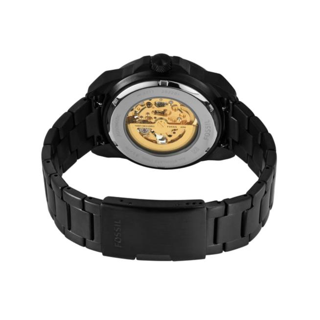 Fossil Bronson Automatic Skeleton Black Dial Black Steel Strap Watch for Men - ME3217 Buy Now By Fossil