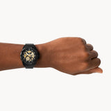 Fossil Bronson Automatic Skeleton Black Dial Black Steel Strap Watch for Men - ME3217 Buy Now By Fossil