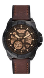 Fossil Bronson Automatic Skeleton Black Dial Brown Leather Strap Watch for Men - ME3219 Buy Now By Fossil