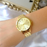 Fossil Jacqueline Gold Dial Gold Steel Strap Watch for Women - ES3971 Buy Now By Fossil