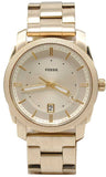 Fossil Machine Gold Dial Gold Steel Strap Watch for Men - FS5264