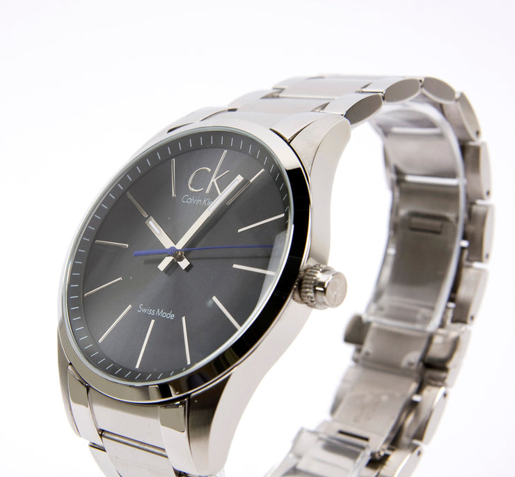 Calvin Klein Bold Grey Dial Silver Steel Strap Watch for Men - K2241107 Buy Now By Calvin Klein