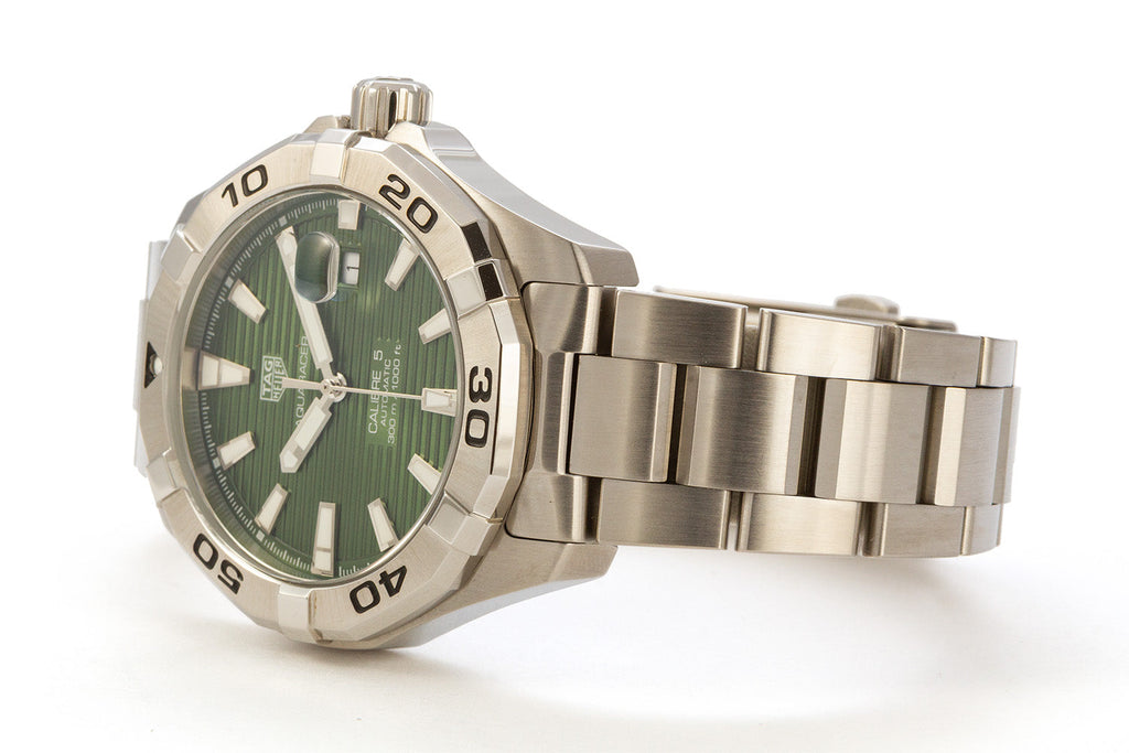 Tag Heuer Aquaracer Green Dial Watch for Men - WAY2015.BA0927