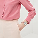 Michael Kors Sofie Crystals Mother of Pearl Pink Dial Two Tone Steel Strap Watch For Women - MK4344 Buy Now By Michael Kors