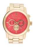 Michael Kors Runway Quartz Orange Dial Gold Steel Strap Watch For Women - MK5930 Buy Now By Michael Kors