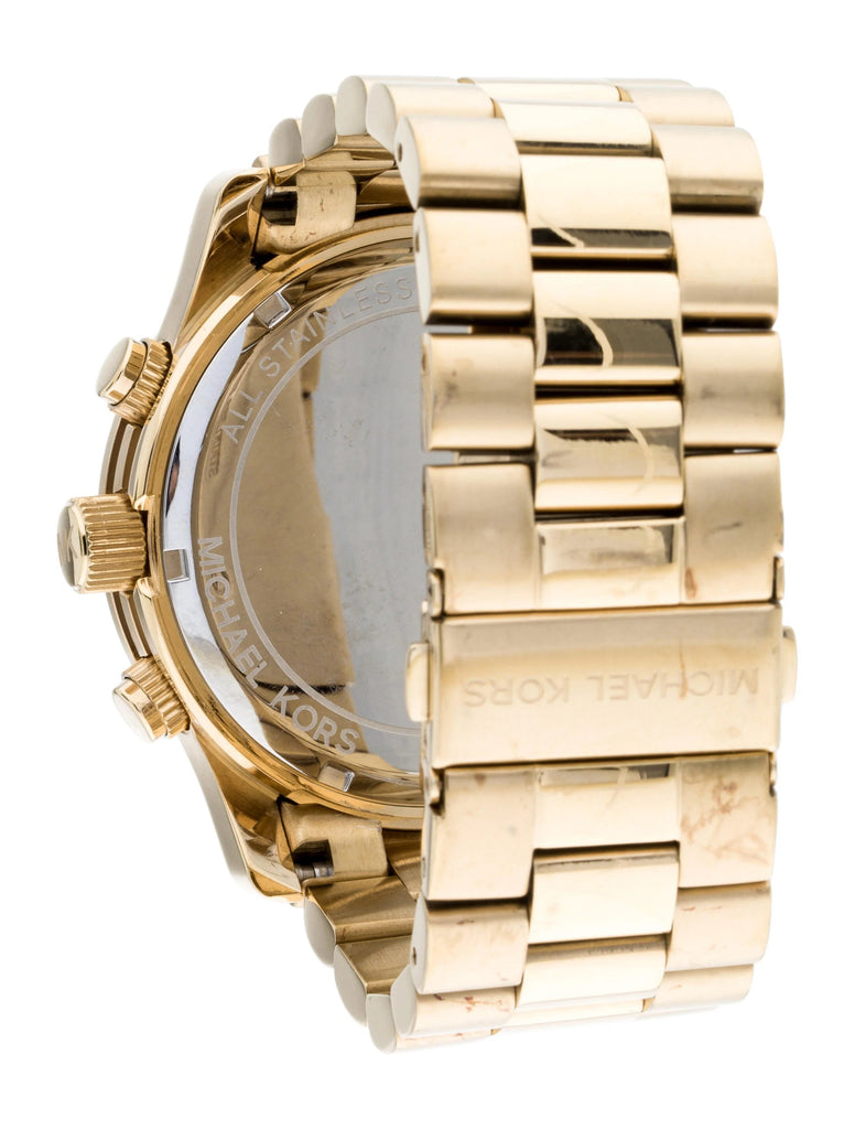 Michael Kors Runway Quartz Orange Dial Gold Steel Strap Watch For Women - MK5930 Buy Now By Michael Kors