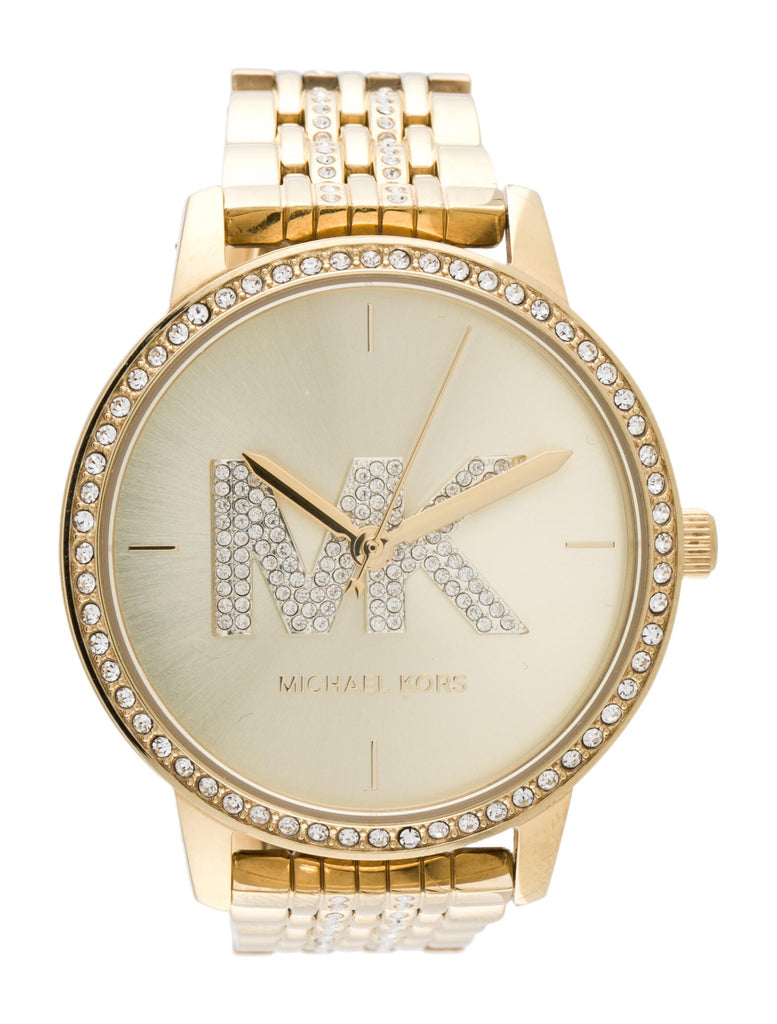 Michael Kors Melissa Pave Gold Dial Gold Steel Strap Watch for Women - MK4371 Buy Now By Michael Kors