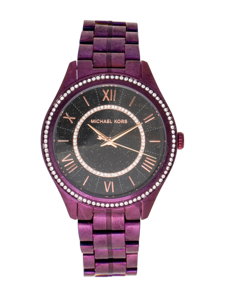 Michael Kors Lauryn Black Dial Purple Steel Strap Watch for Women - MK3724 Buy Now By Michael Kors