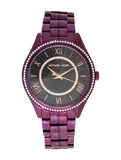 Michael Kors Lauryn Black Dial Purple Steel Strap Watch for Women - MK3724 Buy Now By Michael Kors