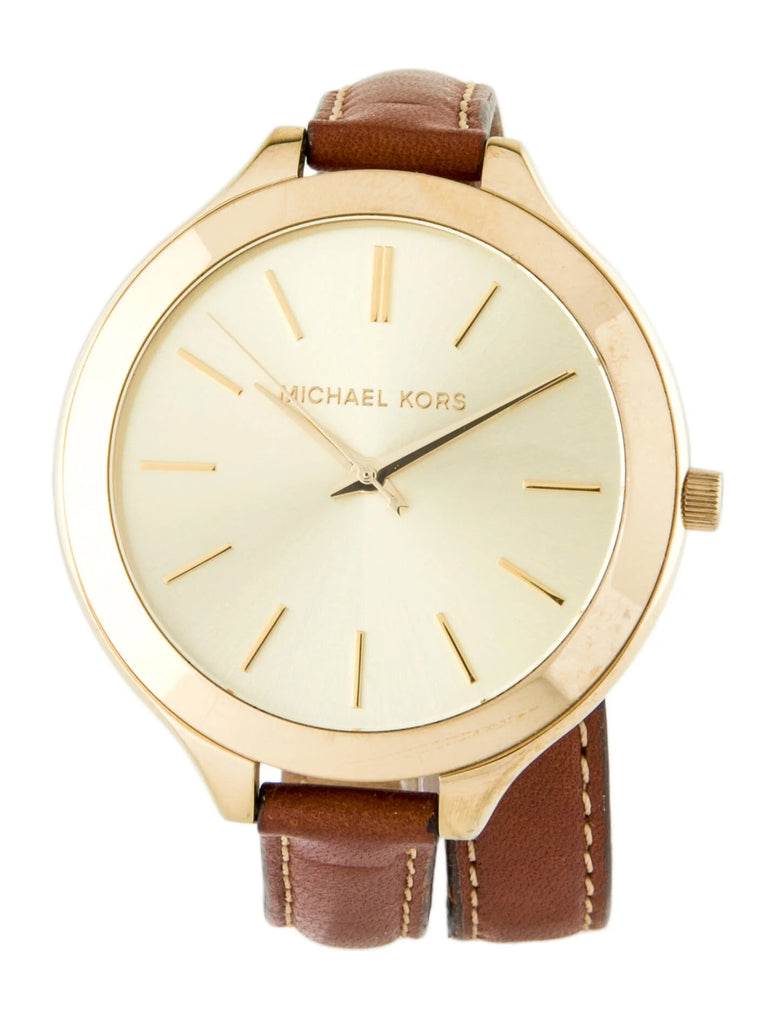 Michael Kors Runway Gold Dial Brown Leather Strap Watch For Women - MK2256 Buy Now By Michael Kors