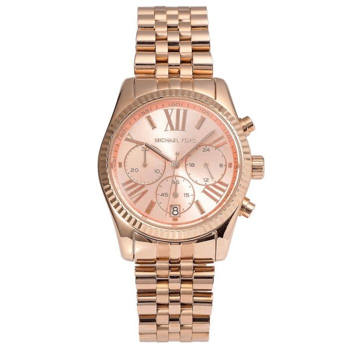 Michael Kors Lexington Rose Gold Dial Rose Gold Steel Strap Watch for Women - MK5569 Buy Now By Michael Kors
