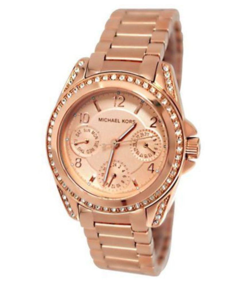 Michael Kors Blair Rose Gold Dial Rose Gold Steel Strap Watch for Women - MK5613 Buy Now By Michael Kors