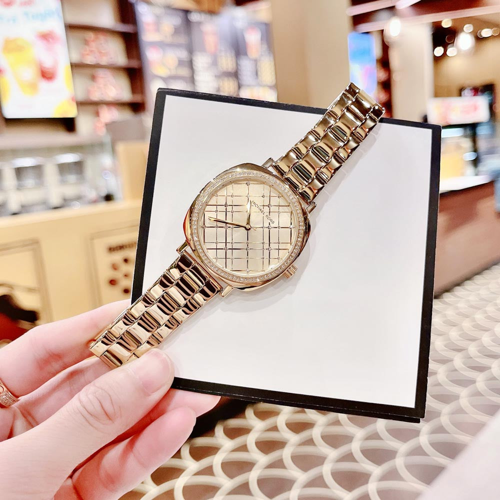 Michael Kors Nia Quartz Gold Dial Gold Steel Strap Watch For Women - MK3989 Buy Now By Michael Kors