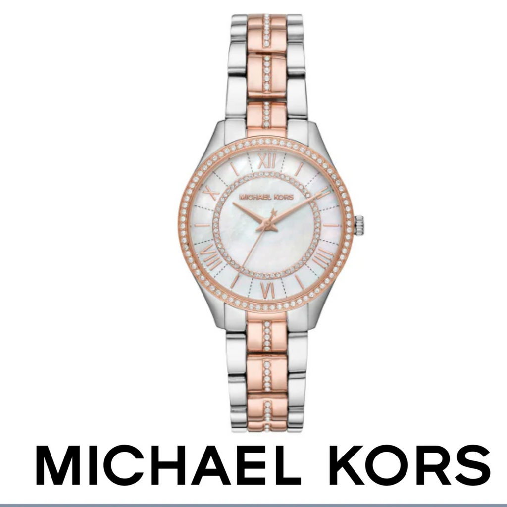Michael Kors Lauryn Mother of Pearl Dial Two Tone Steel Strap Watch For Women - MK3979 Buy Now By Michael Kors