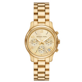 Michael Kors Runway Chronograph Gold Dial Gold Steel Strap Watch For Women - MK7326 Buy Now By Michael Kors