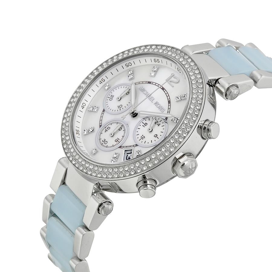 Michael Kors Parker White Dial Two Tone Steel Strap Watch for Women - MK6138 Buy Now By Michael Kors