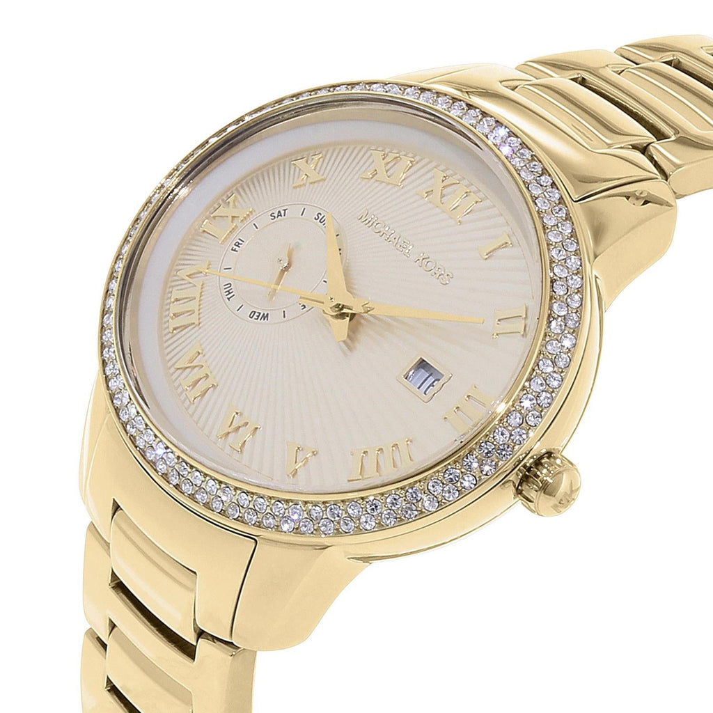 Michael Kors Whitley Analog Diamonds Gold Dial Gold Steel Strap Watch For Women - MK6227 Buy Now By Michael Kors