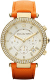 Michael Kors Parker Champagne Dial Orange Leather Strap Watch for Women - MK2279 Buy Now By Michael Kors