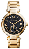 Michael Kors Skylar Black Dial Gold Steel Strap Watch for Women - MK5989 Buy Now By Michael Kors