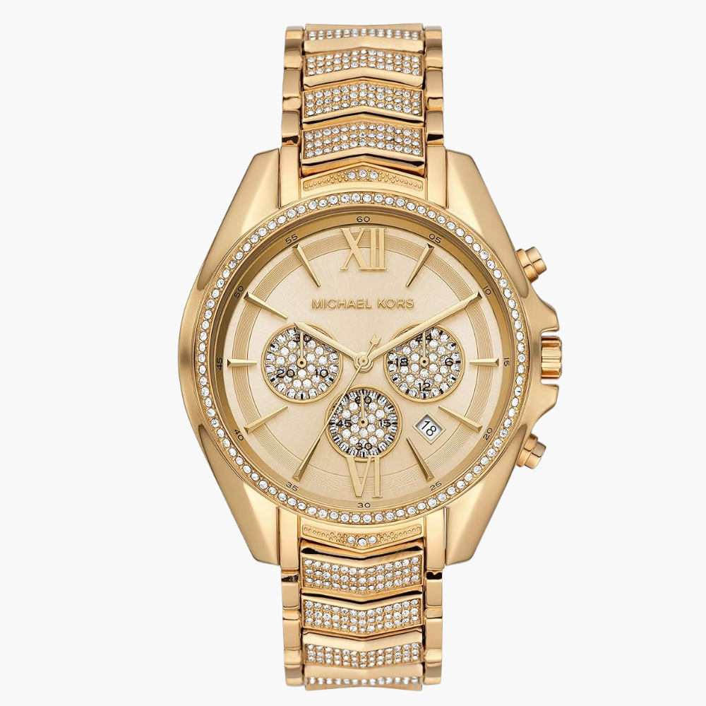 Michael Kors Whitney Chronograph Gold Dial Gold Steel Strap Watch For Women - MK6729 Buy Now By Michael Kors