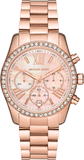 Michael Kors Lexington Chronograph Rose Gold Dial Rose Gold Steel Strap Watch for Women - MK7242 Buy Now By Michael Kors