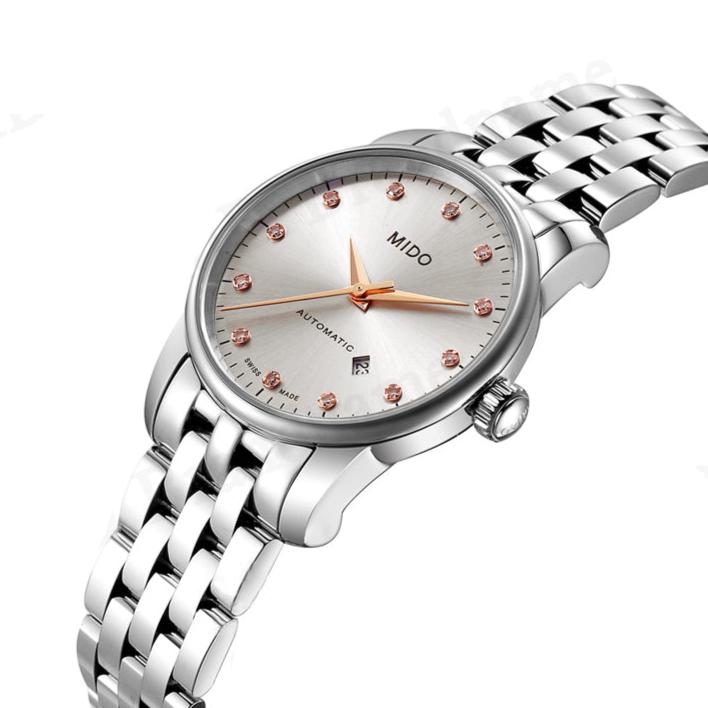 Mido Baroncelli III Automatic Silver Dial Silver Steel Strap Watch For Women - M7600.4.21.1 Buy Now By Mido