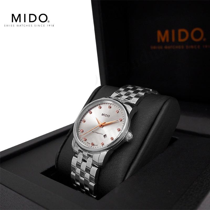 Mido Baroncelli III Automatic Silver Dial Silver Steel Strap Watch For Men - M8600.4.67.1 Buy Now By Mido