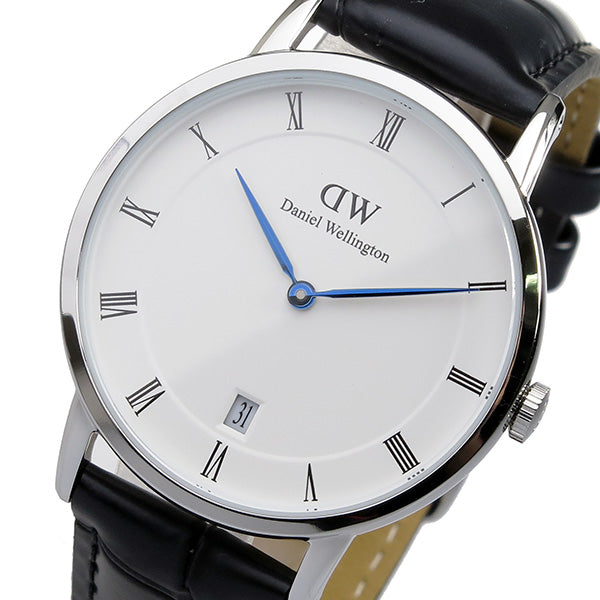 Daniel Wellington Dapper Reading Quartz White Dial Black Leather Strap Watch For Women - DW00100117 Buy Now By Daniel Wellington