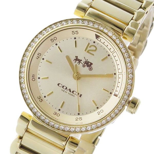 Coach Sport Diamonds Gold Dial Gold Steel Strap Watch for Women - 14502195 Buy Now By Coach