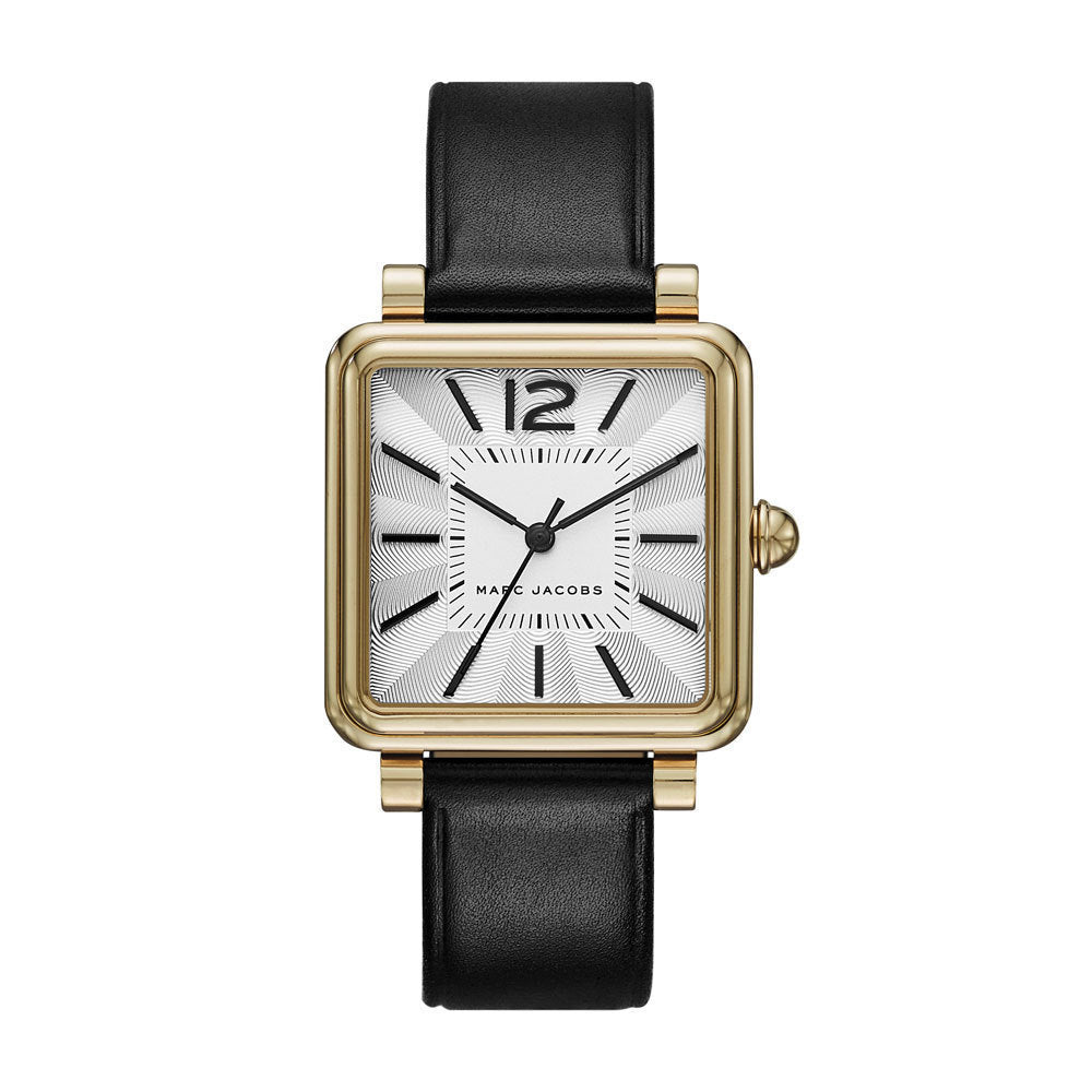 Marc Jacobs Vic Silver Dial Black Leather Strap Watch for Women - MJ1437 Buy Now By Marc Jacobs