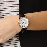 Marc Jacobs Roxy White Dial Black Leather Strap Watch for Women - MJ1532 Buy Now By Marc Jacobs