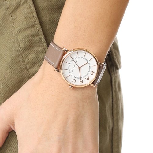 Marc Jacobs Roxy White Dial Light Brown Leather Strap Watch for Women - MJ1538 Buy Now By Marc Jacobs