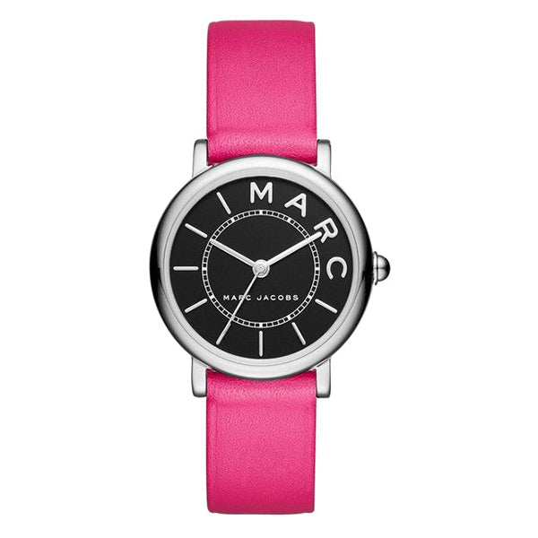 Marc Jacobs Roxy Black Dial Pink Leather Strap Watch for Women - MJ1535 Buy Now By Marc Jacobs