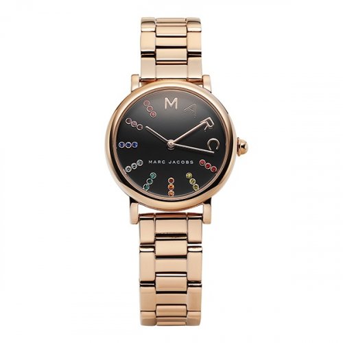 Marc Jacobs Roxy Black Dial Rose Gold Steel Strap Watch for Women - MJ3569 Buy Now By Marc Jacobs