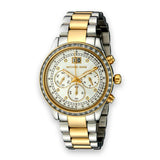Michael Kors Brinkley Chronograph Silver Dial Two Tone Steel Strap Watch for Women - MK6188 Buy Now By Michael Kors