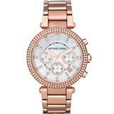 Michael Kors Parker White Dial with Diamonds Rose Gold Steel Strap Watch for Women - MK5491 Buy Now By Michael Kors
