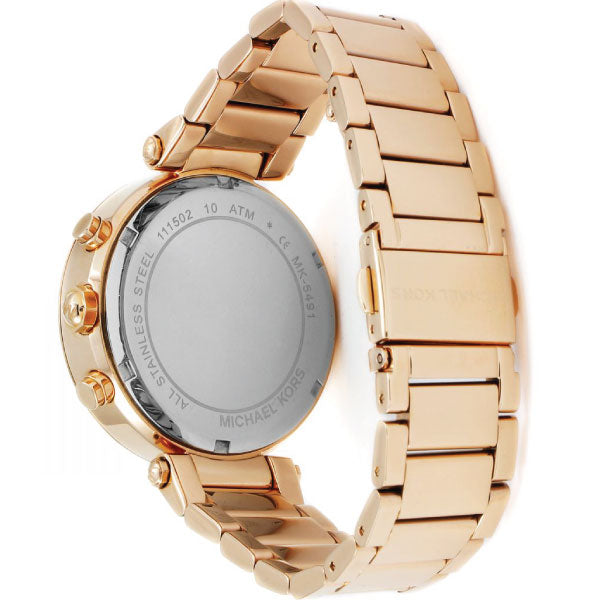 Michael Kors Parker White Dial with Diamonds Rose Gold Steel Strap Watch for Women - MK5491 Buy Now By Michael Kors