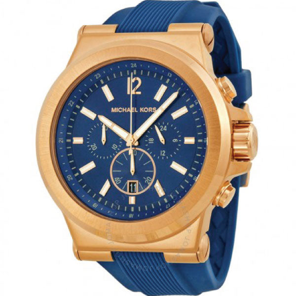 Michael Kors Dylan Blue Dial Blue Rubber Strap Watch for Men - MK8295 Buy Now By Michael Kors